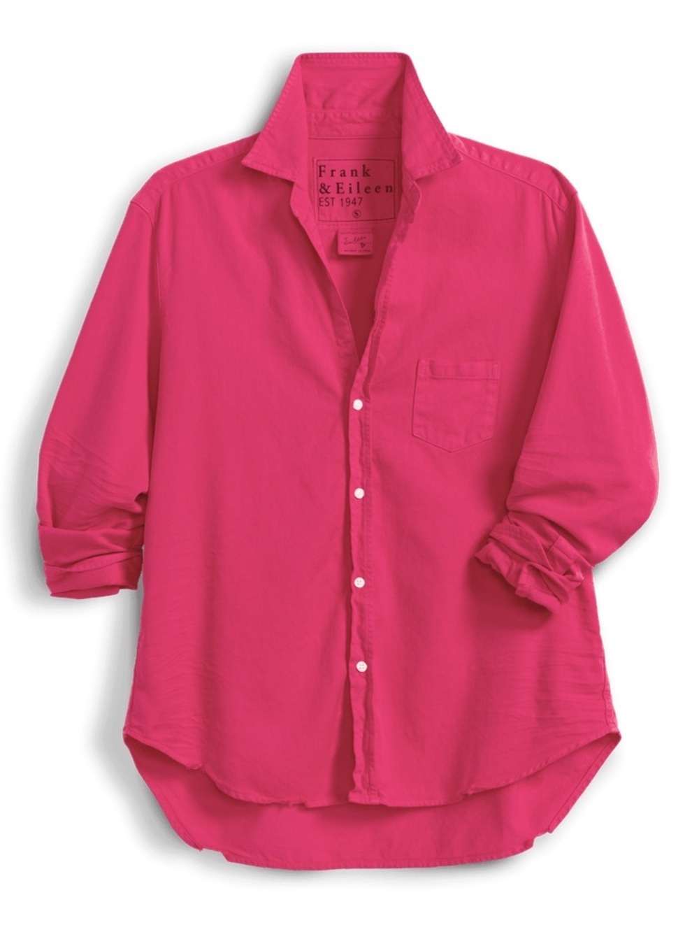 Frank & Eileen EILEEN Vibrant Pink Button-Up Shirt - Picture 4 of 8